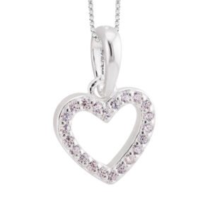 Pingente Coração Vazado Cravejado