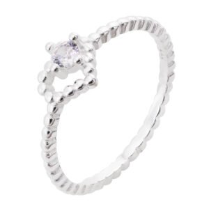 Anel Trançado com Coração