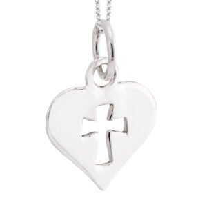 Pingente Coração Cruz Vazada