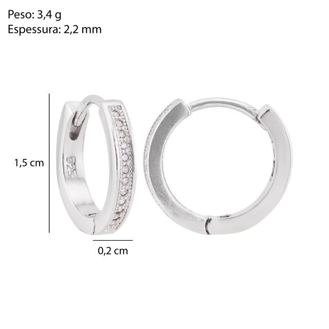 Argola Filete Cravejado - Imagem 3