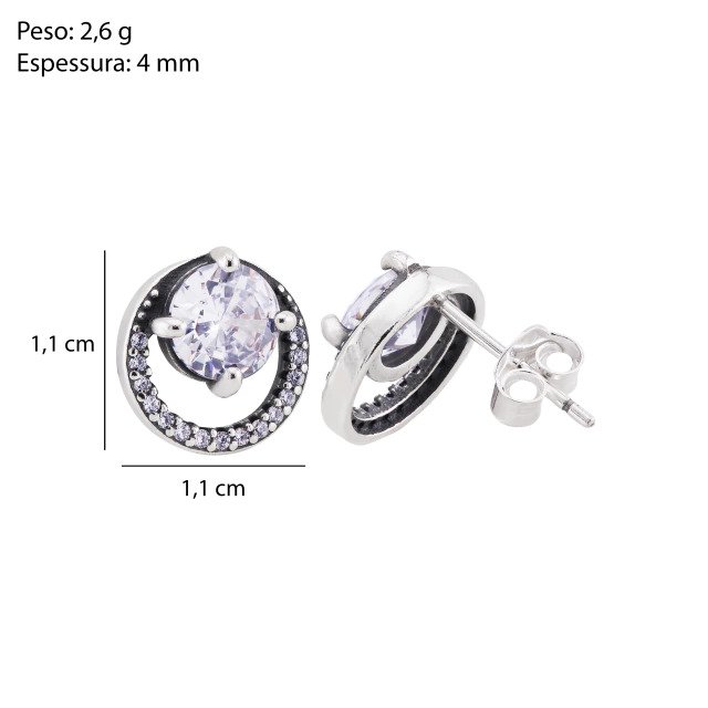 Brinco Aro Cravejado - Imagem 3