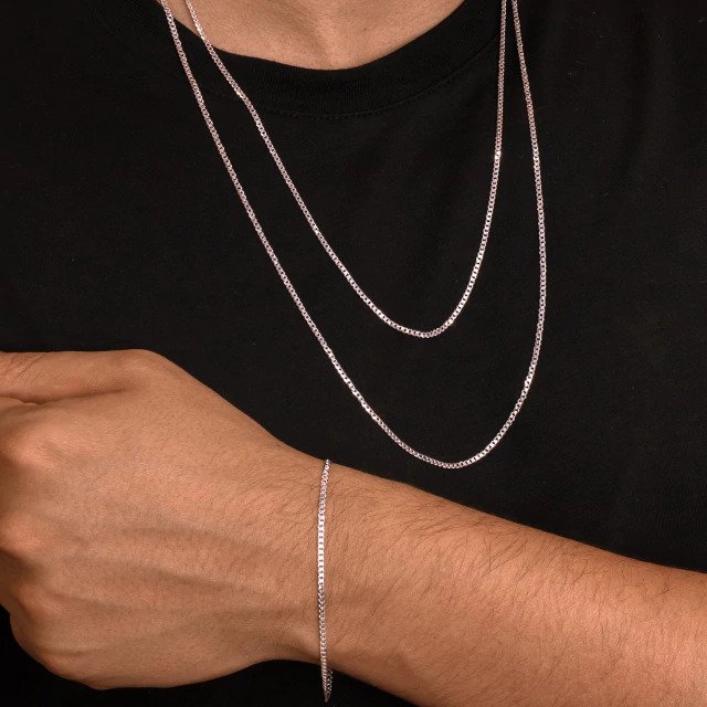 Corrente Groumet Diamantada 2mm - Imagem 2