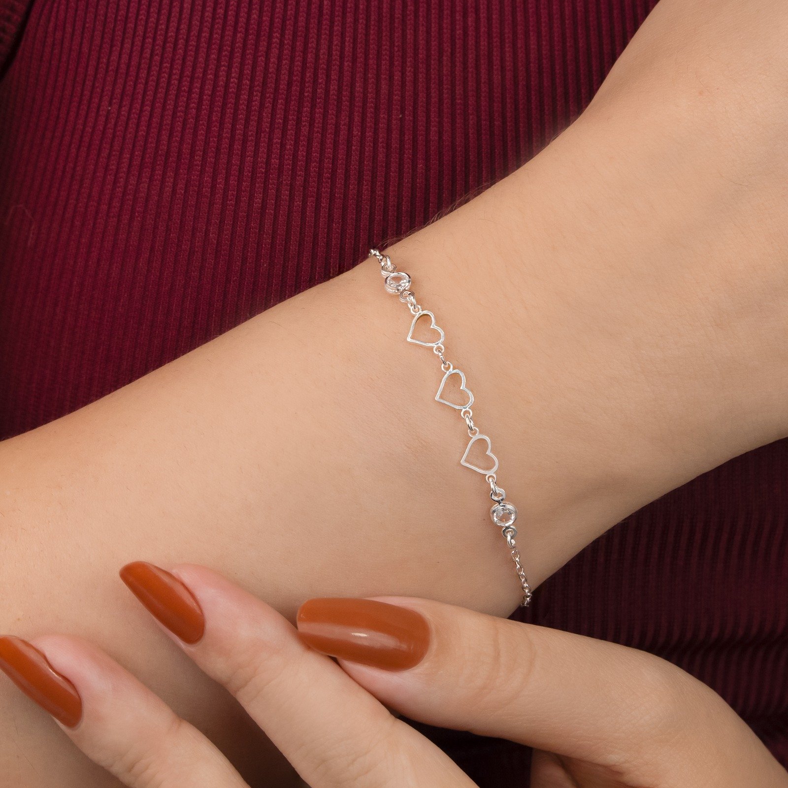 Pulseira Três Corações - Imagem 2