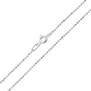 Colar Bolinha Facetada 1mm