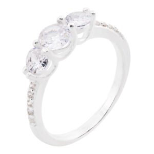 Anel Três Zircônias