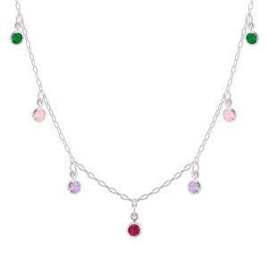 Colar Zircônias penduradas