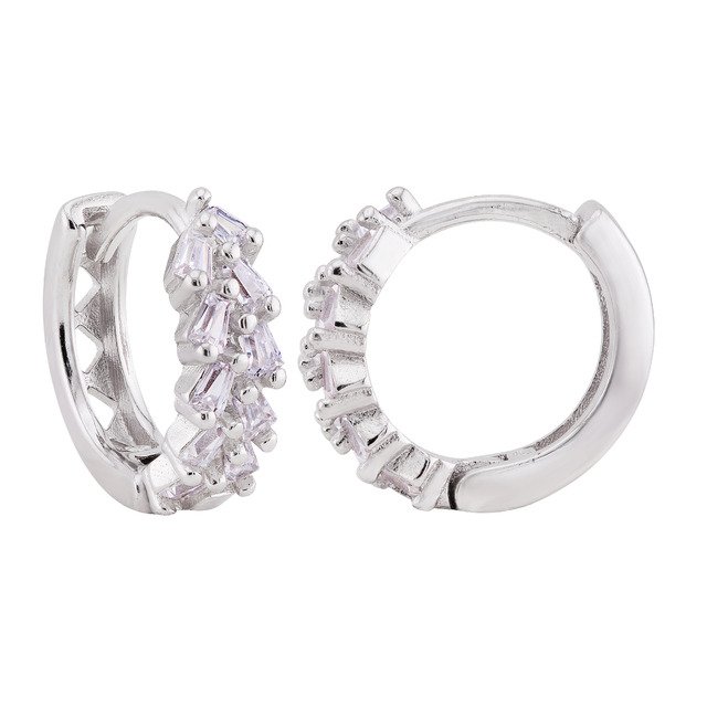 Argola Duplo Filete Cravejada