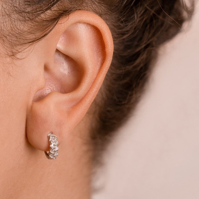 Argola Duplo Filete Cravejada - Imagem 2