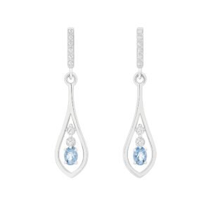 Brinco Safira Pendurada