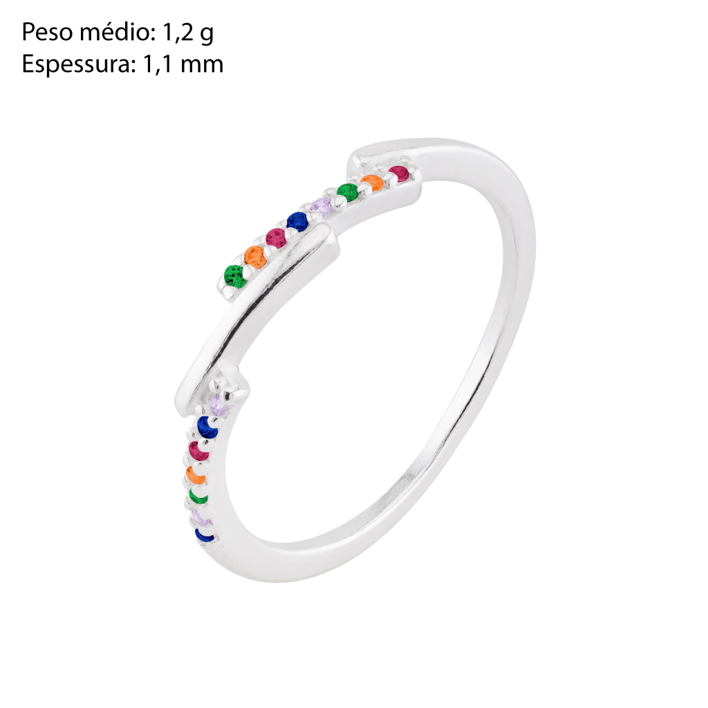 Anel Escadinha Colorido - Imagem 3