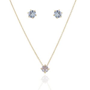 Conjunto Colar e Brincos Ponto de Luz