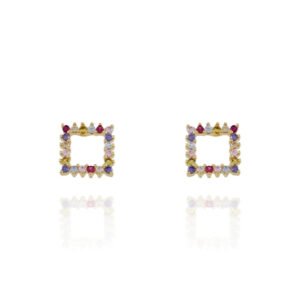 Brinco Quadrado Vazado