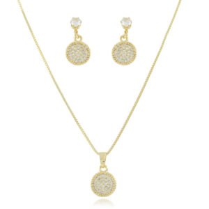 Conjunto Colar e Brincos Redondos