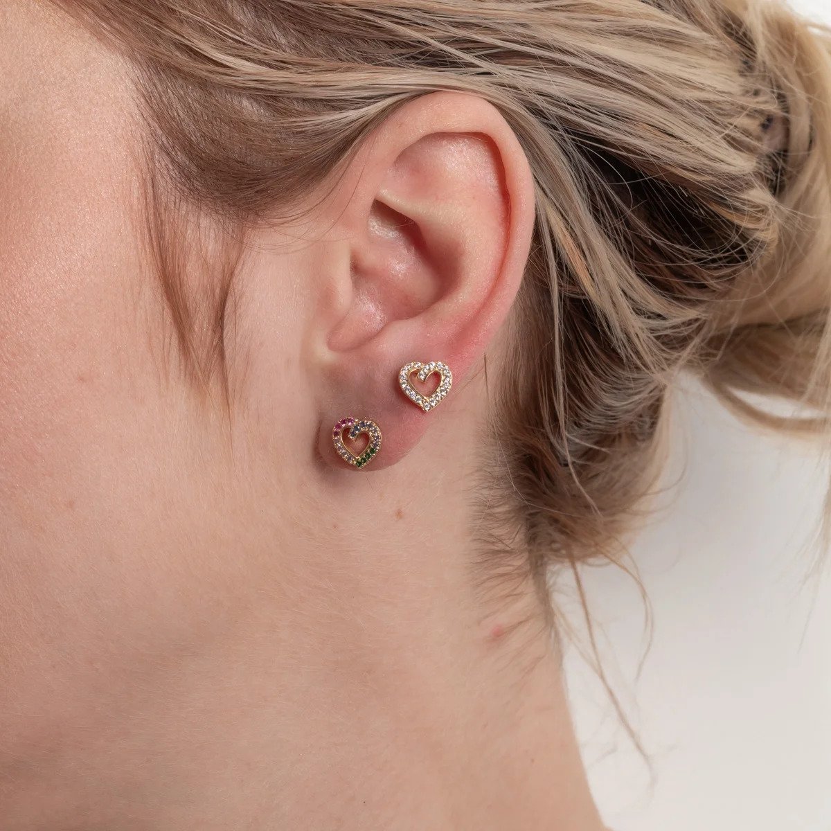 Brinco Coração Vazado - Imagem 2