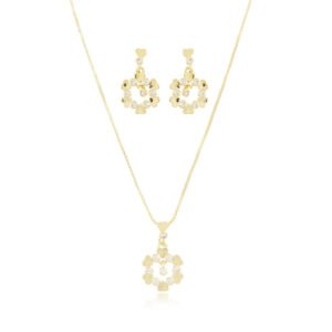 Conjunto Colar e Brincos com Corações