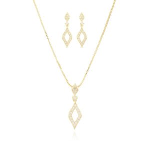 Conjunto Colar e Brincos Vazados