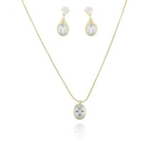 Conjunto Colar e Brincos Oval