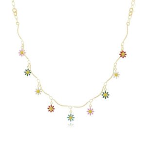 Colar Flores Coloridas