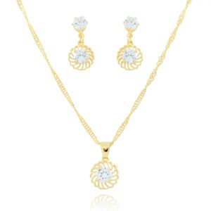 Conjunto Colar e Brincos Floral