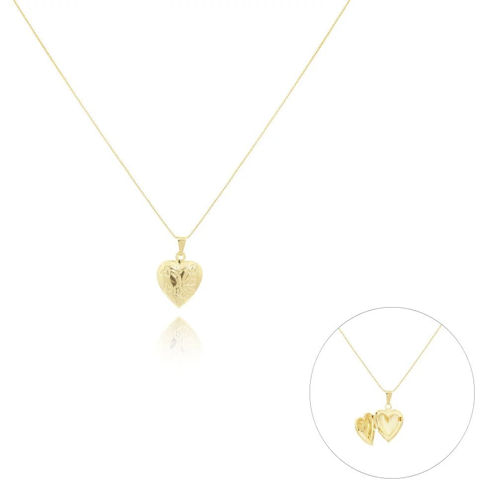 Colar Relicário Coração