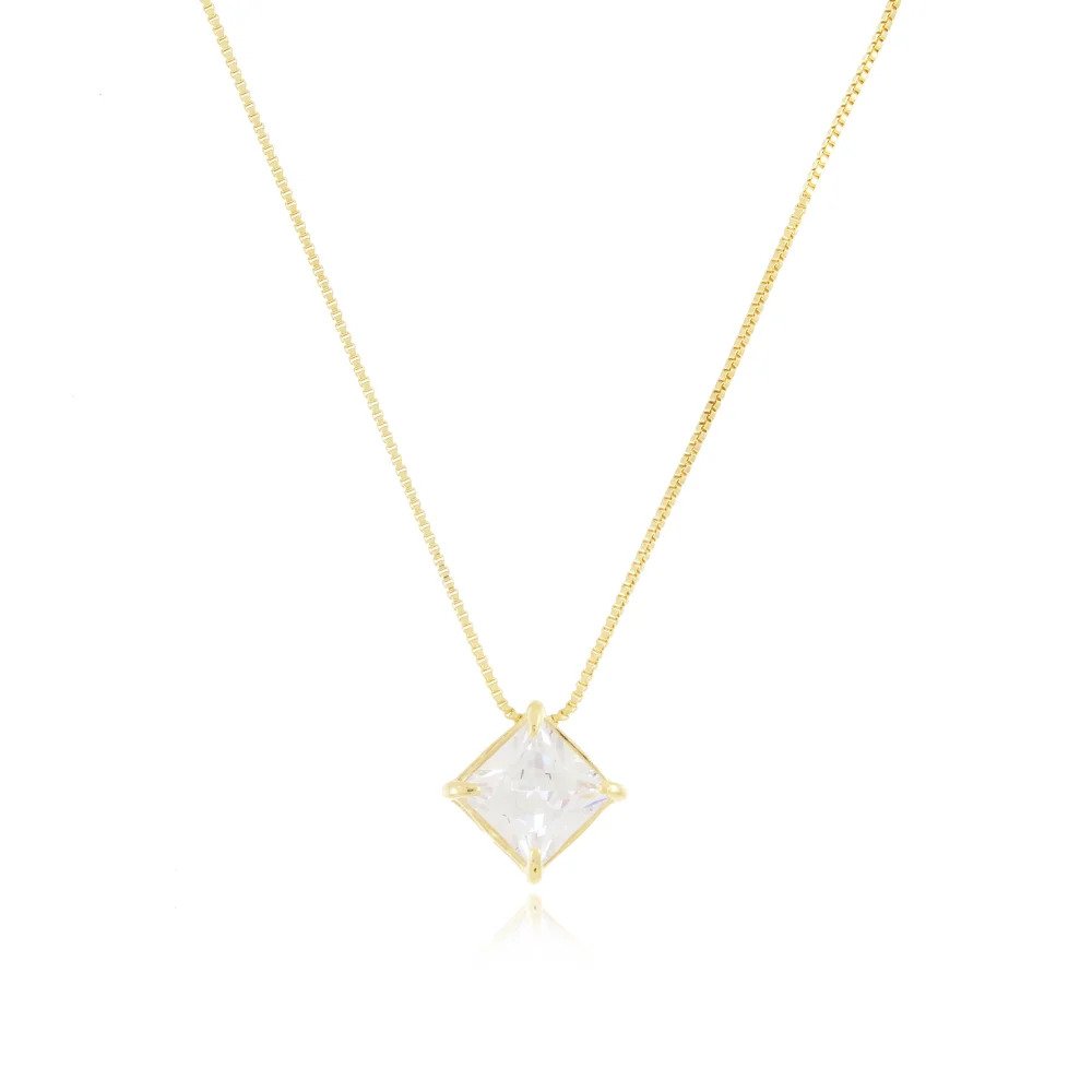 Colar Ponto de Luz Quadrado