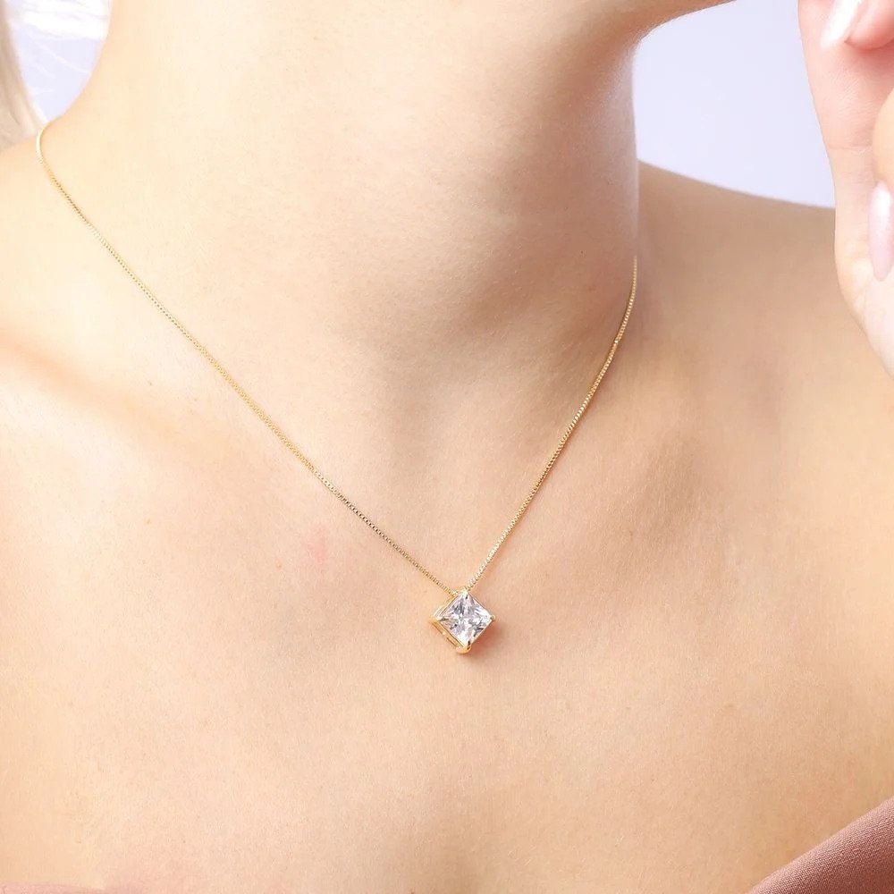 Colar Ponto de Luz Quadrado - Imagem 2