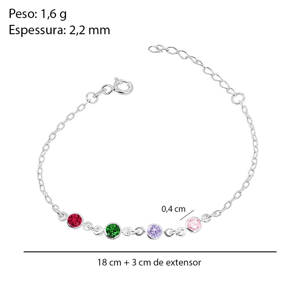 Pulseira Cartier Pontos de luz coloridos - Imagem 3