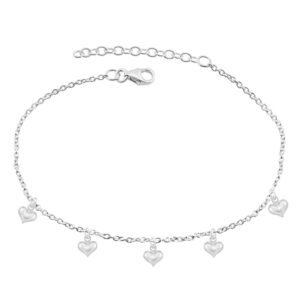 Pulseira Corações Pendurados