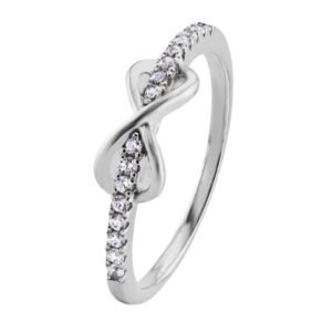 Anel Infinito Cravejado White
