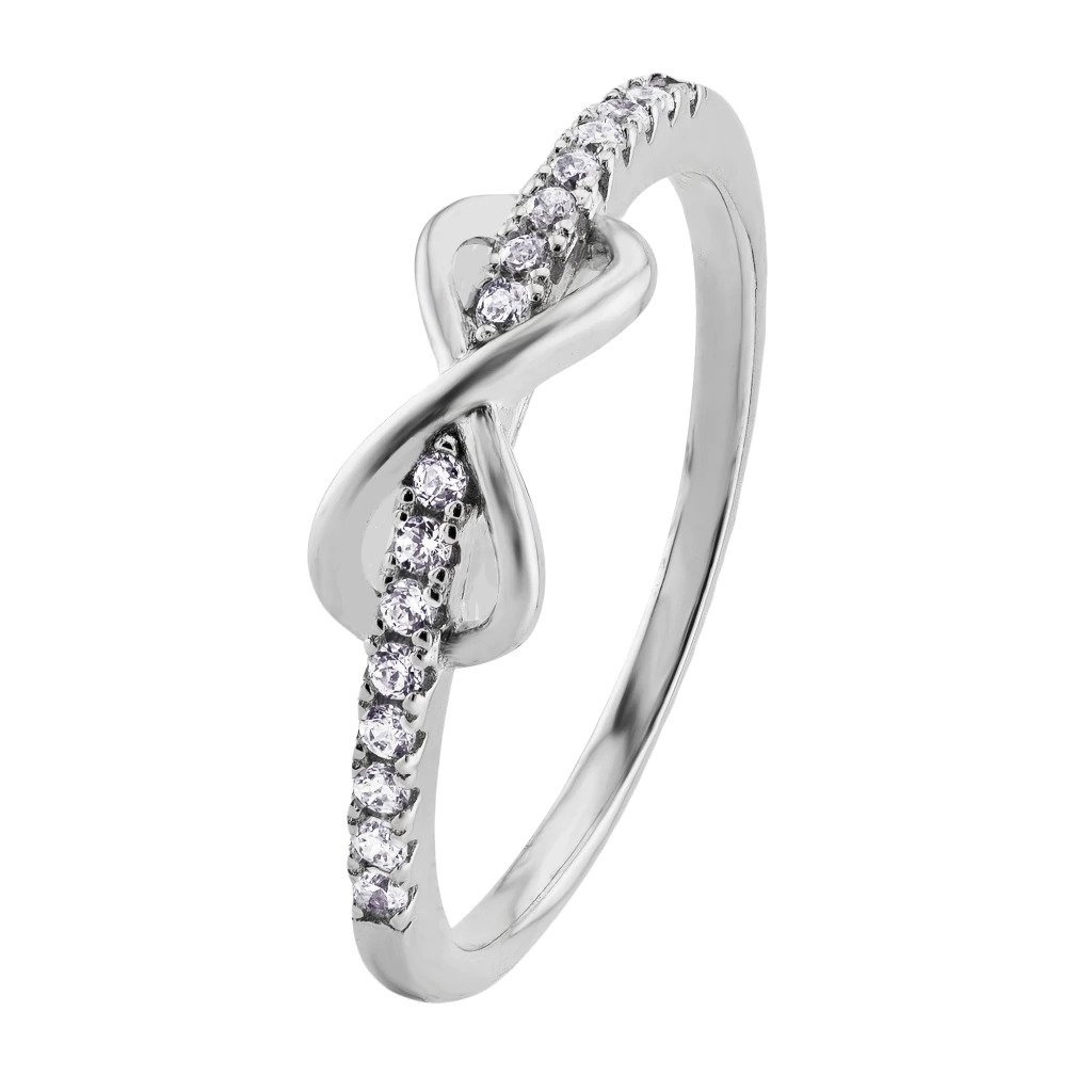 Anel Infinito Cravejado White