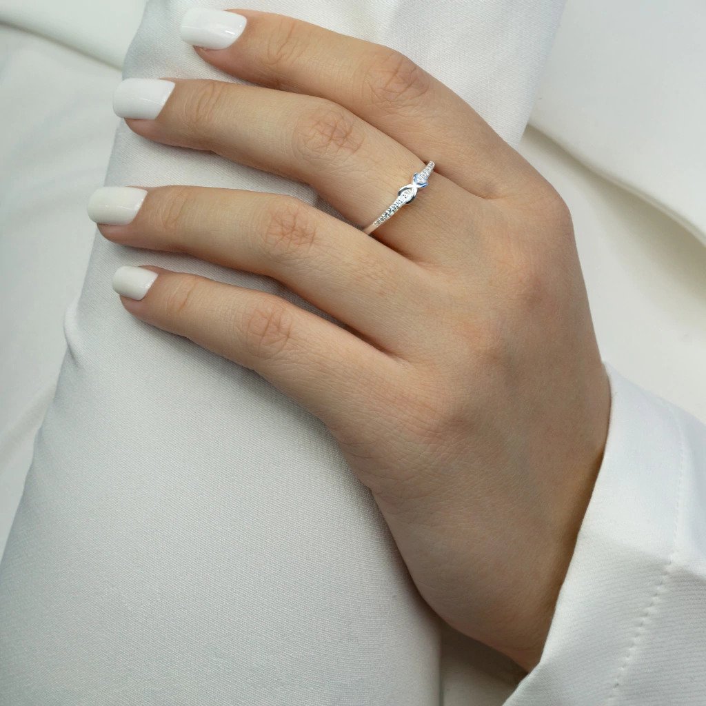 Anel Infinito Cravejado White - Imagem 2