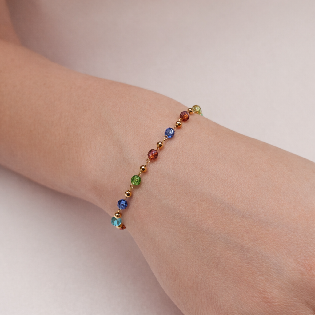 Pulseira Cristais Coloridos - Imagem 2