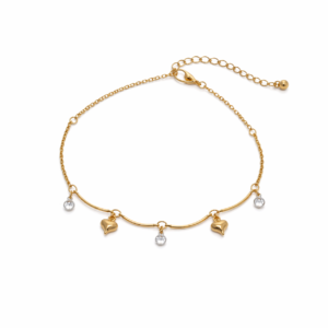 Pulseira Coração e Zircônia pendurada