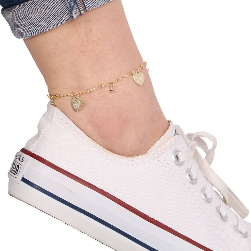 Tornozeleira Coração e Bolinhas - Imagem 2