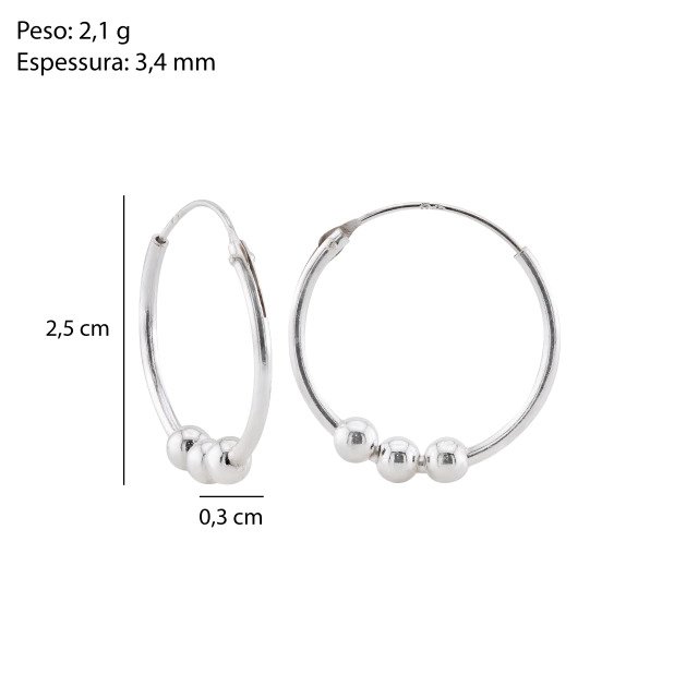 Argola com Bolinhas - Imagem 3