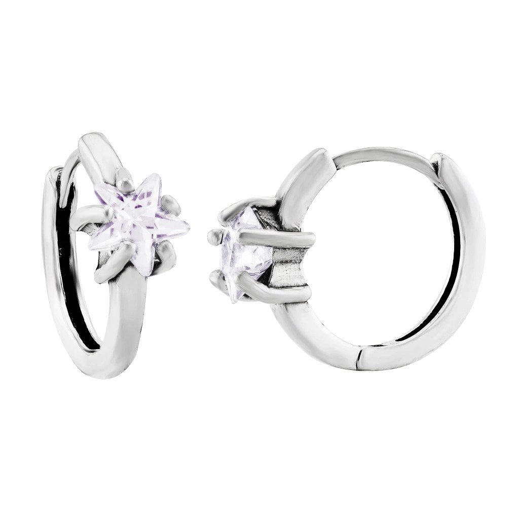 Argola Zircônia Estrela