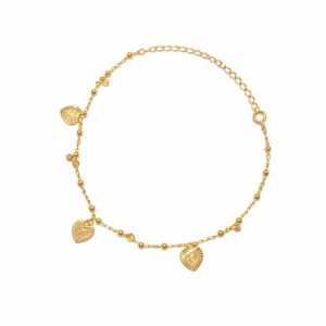 Tornozeleira Coração e Bolinhas